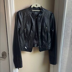 Bebe Women's Black Leather Jacket